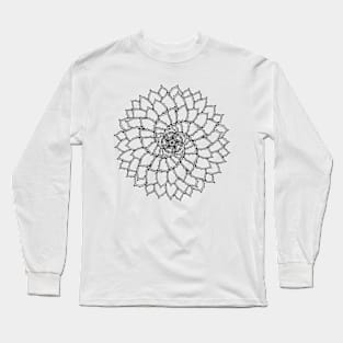 Aloe Polyphylla in Black Long Sleeve T-Shirt